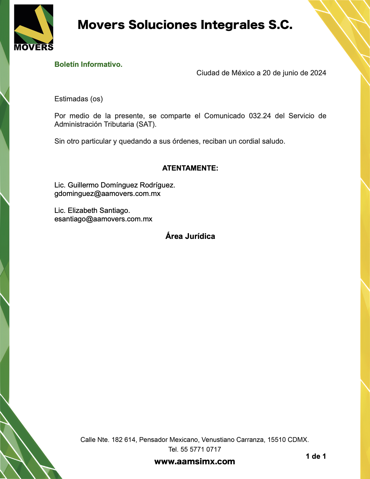 Comunicado 032.24 SAT