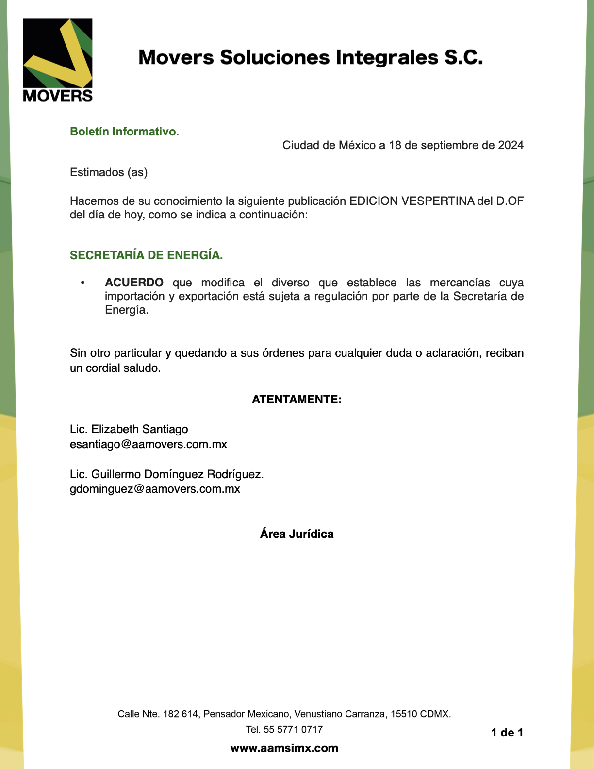 RESOLUCIÓN por la que se acepta la solicitud de parte interesada y se declara el inicio del procedimiento administrativo de investigación antidumping sobre las importaciones de clavos de acero en rollo para pistola originarias de la República Popular China, independientemente del país de procedencia.