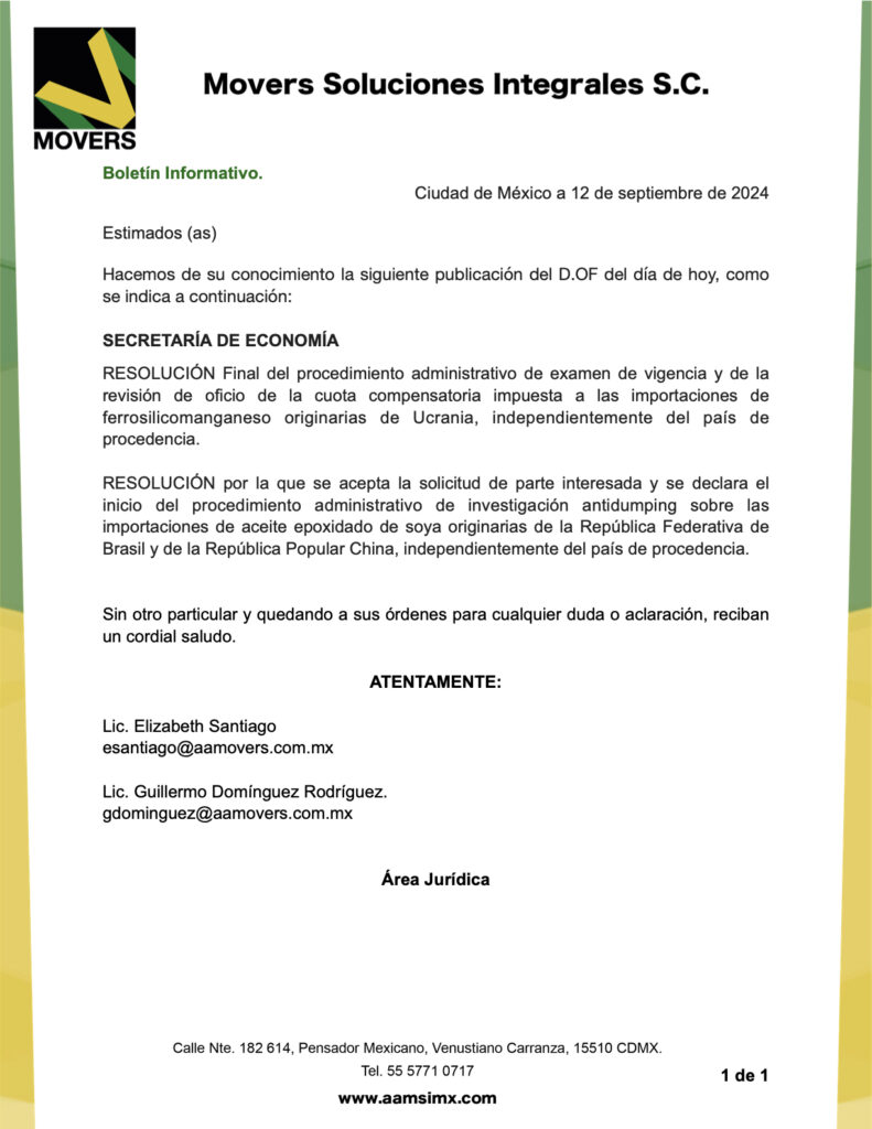 RESOLUCIÓN Final del procedimiento administrativo de examen de vigencia y de la revisión de oficio de la cuota compensatoria impuesta a las importaciones de ferrosilicomanganeso originarias de Ucrania, independientemente del país de procedencia.